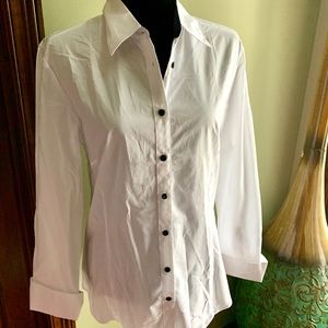 Esabel C. Long Sleeve White Button Down Shirt